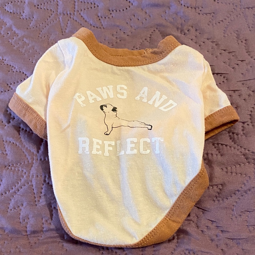 Chic Cream and Brown Dog Tee - Paws and Reflect
